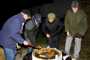 Nyårskväll vid vår grill