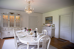 The dining room in the manor