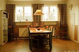 The dining area